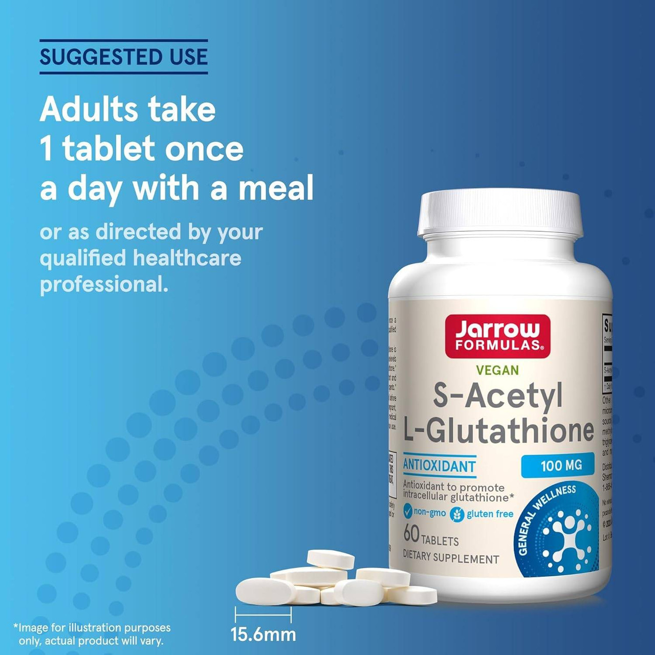 Jarrow Formulas S-Acetyl L-Glutathione 100mg - 60 Tablets