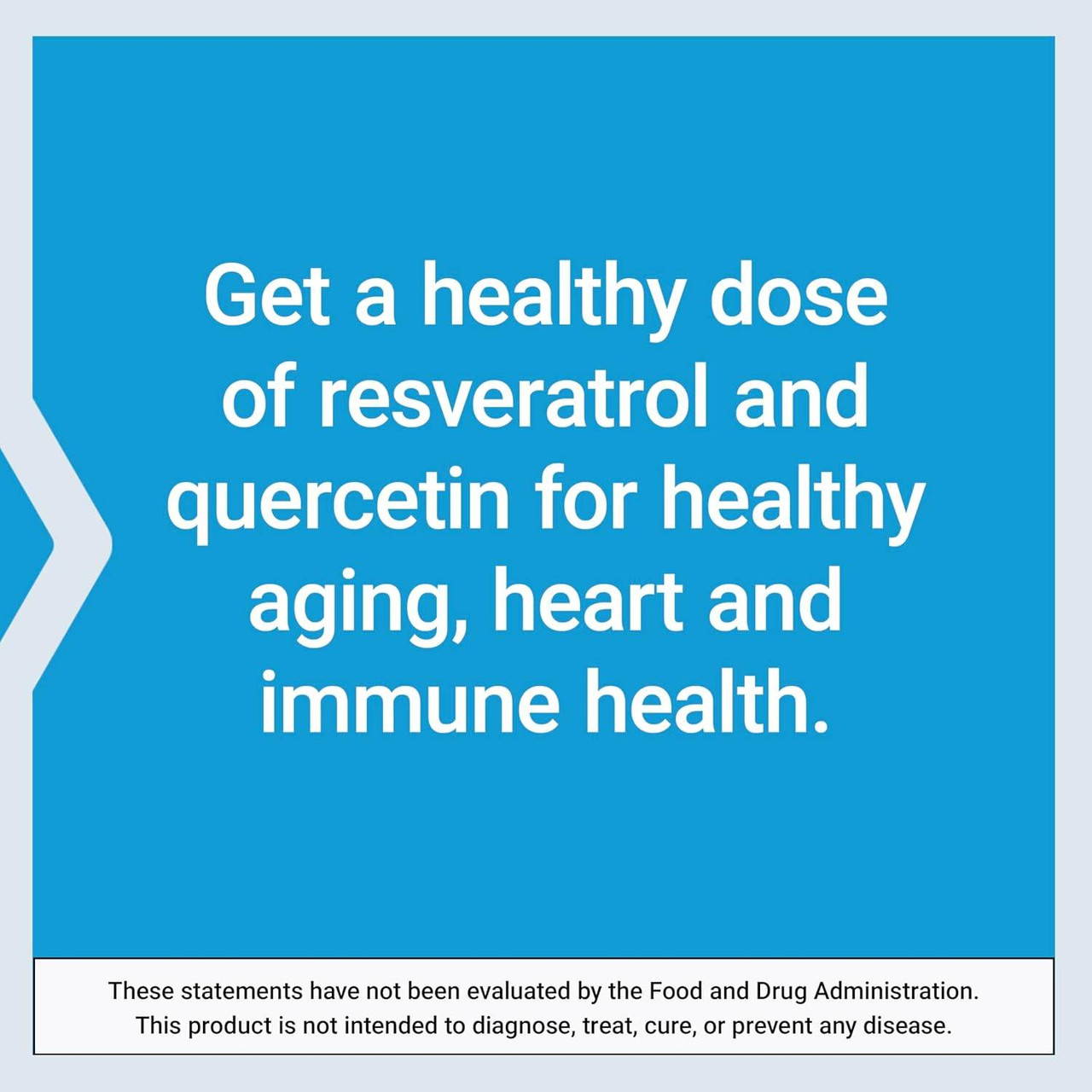 Get a healthy dose of resveratrol and quercetin graphic on blue