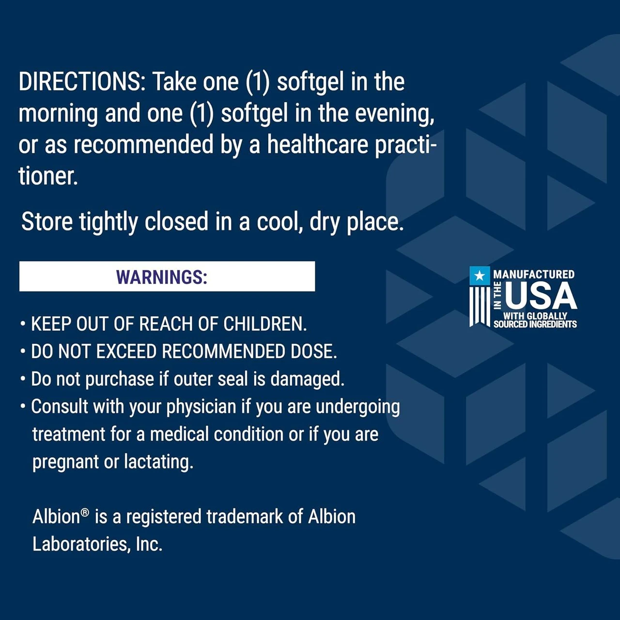 PalmettoGuard directions and warnings with made in USA icon