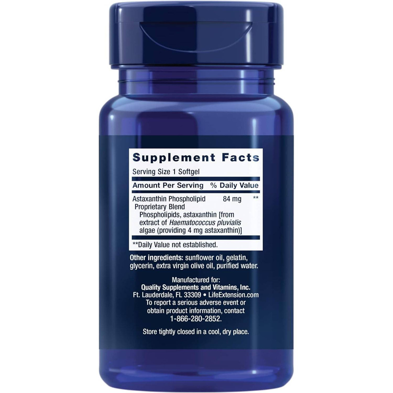 Life Extension Astaxanthin with Phospholipids 4mg - 30 Softgels
