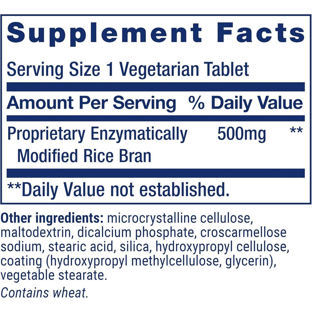 NK Cell Activator supplement facts panel, 1 vegetarian tablet serving, 500 mg