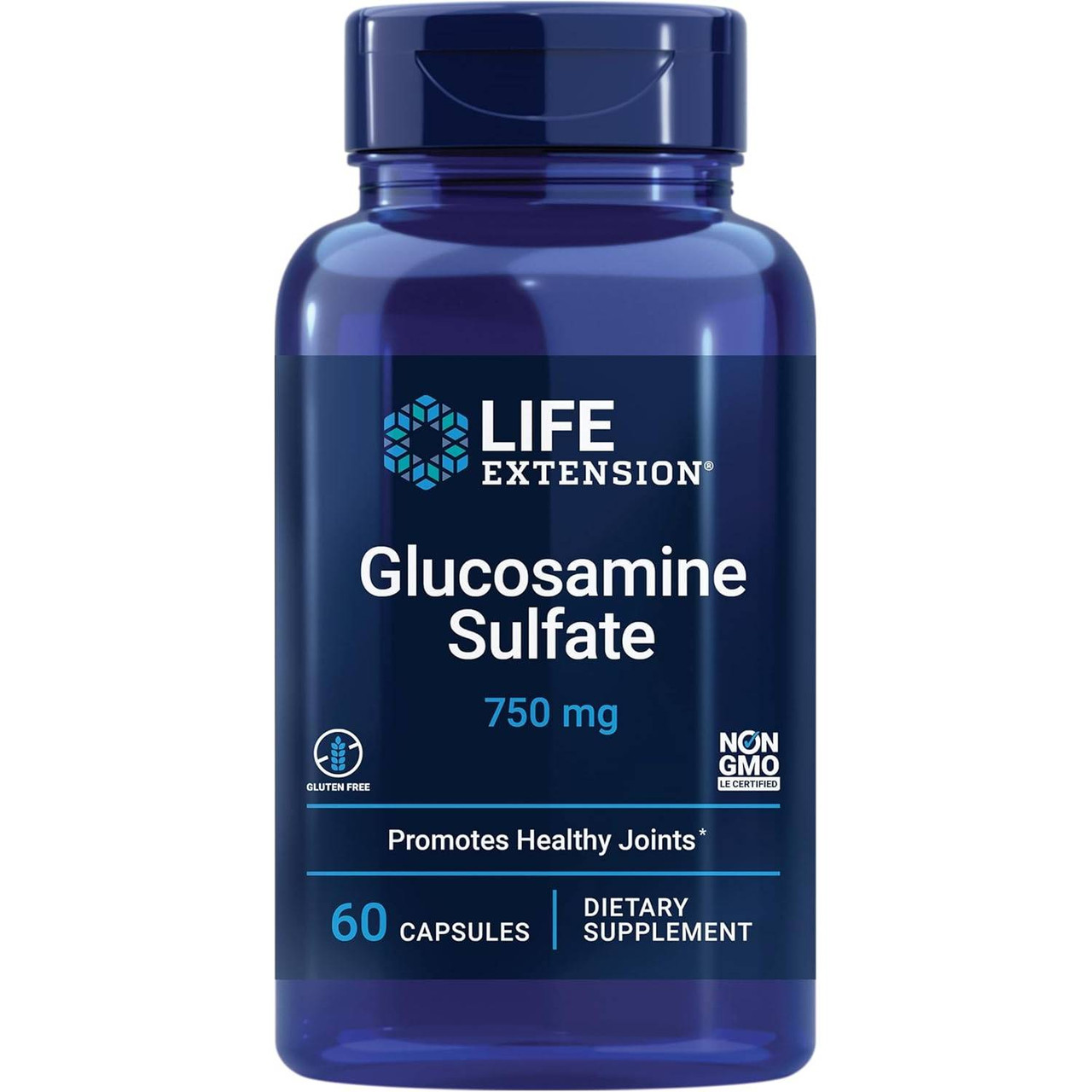 Life Extension Glucosamine Sulfate 750mg - 60 Capsules LFEX42062 16.99