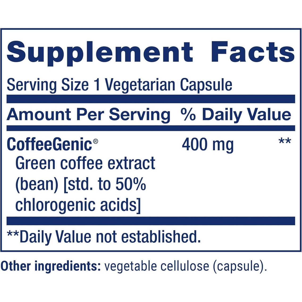 Life Extension CoffeeGenic Green Coffee Extract 400mg - 90 Capsules