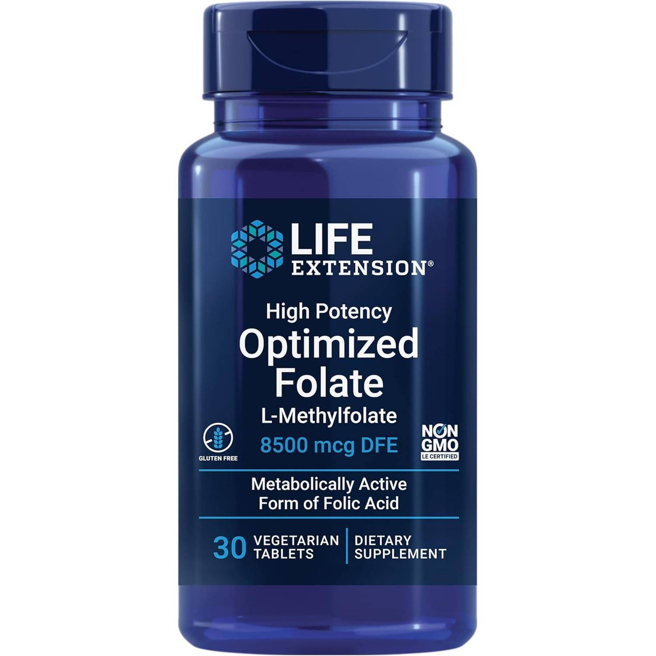 Life Extension High Potency Optimized Folate 8500mcg - 30 Tablets LFEX91339 18.99