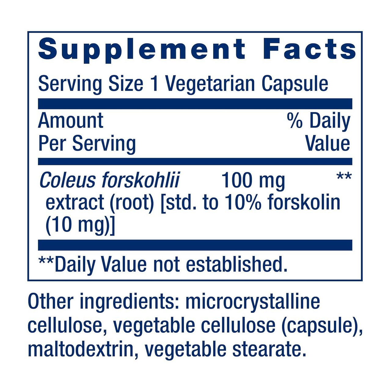 Life Extension Forskolin 10mg - 60 Capsules