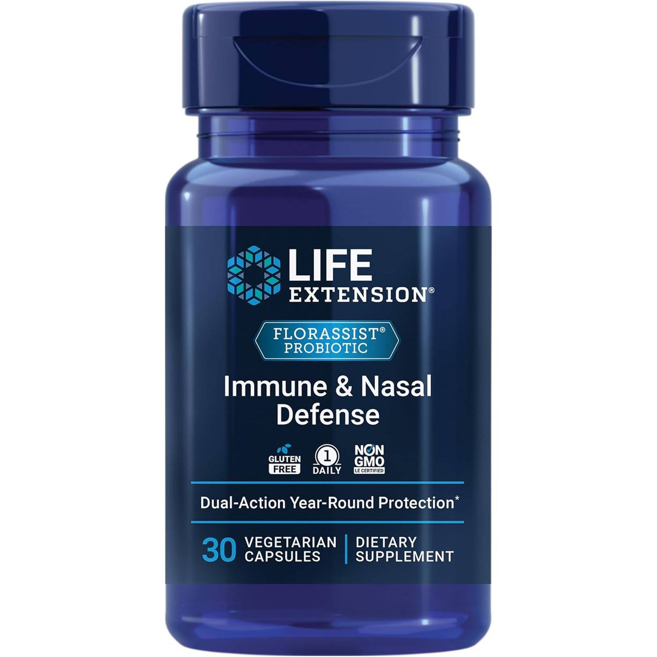 Life Extension FLORASSIST Immune & Nasal Defense 30 vegetarian capsules bottle