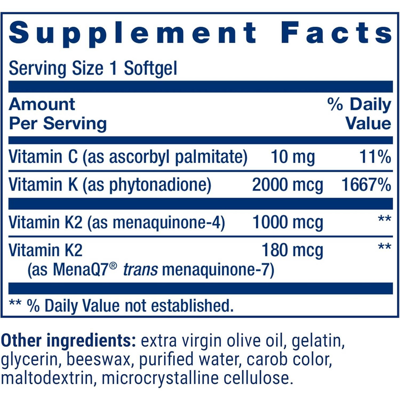 Life Extension Super K - 90 Softgels
