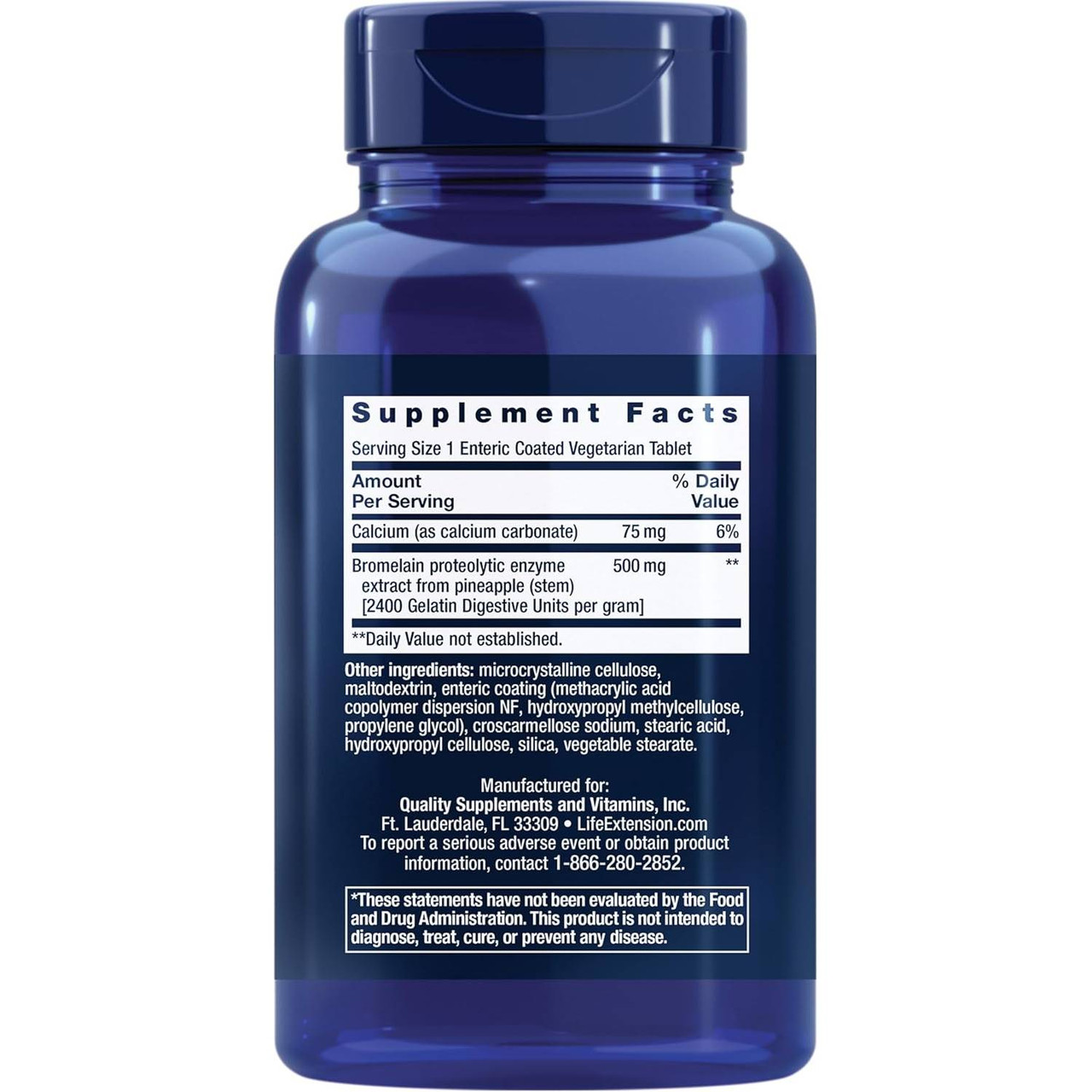 Life Extension Specially-Coated Bromelain - 60 Tablets