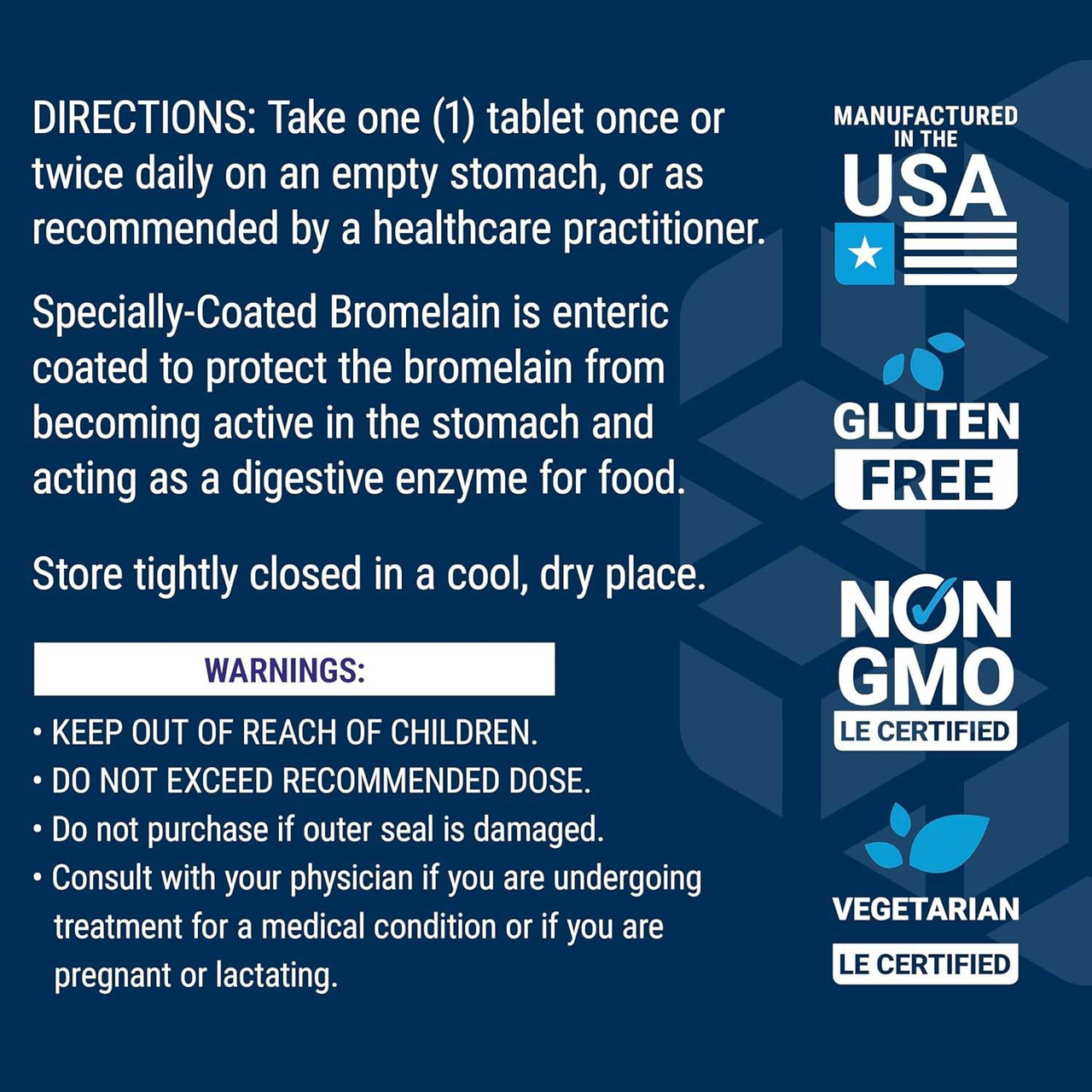 Life Extension Specially-Coated Bromelain - 60 Tablets