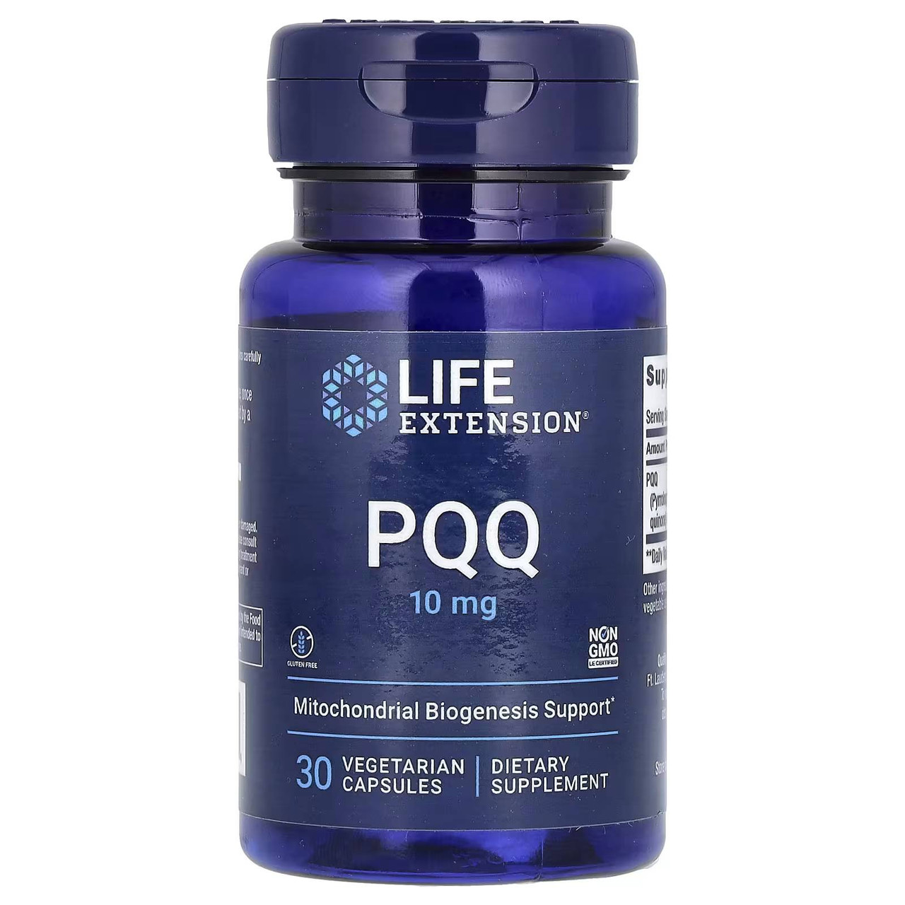 Life Extension PQQ 10 mg 30 vegetarian capsules bottle