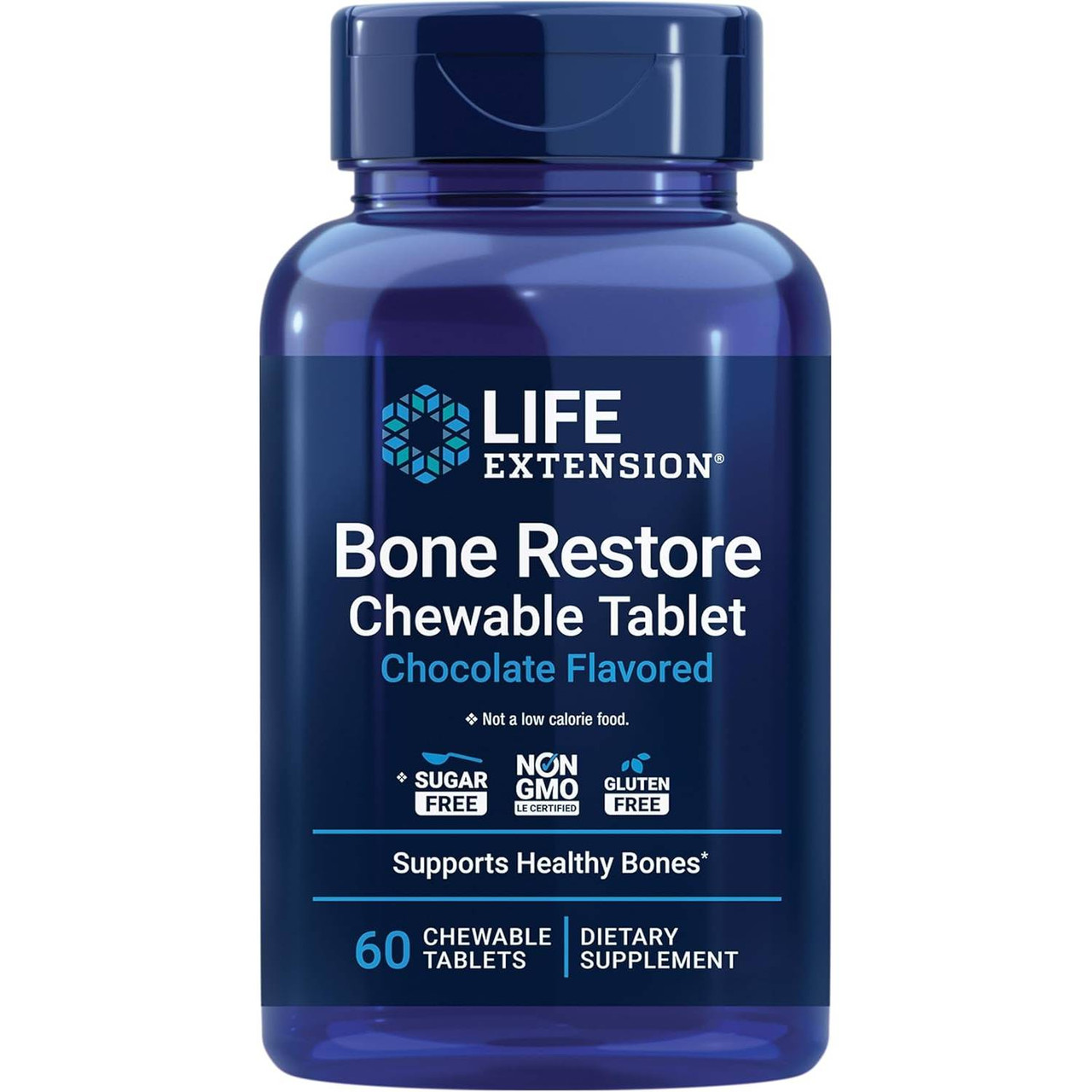 Life Extension Bone Restore Chewable Tablet Chocolate Flavored 60 chewable tablets bottle