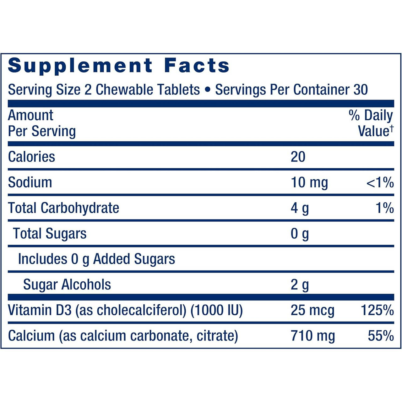 Life Extension Bone Restore Chocolate Sugar-Free - 60 Tablets