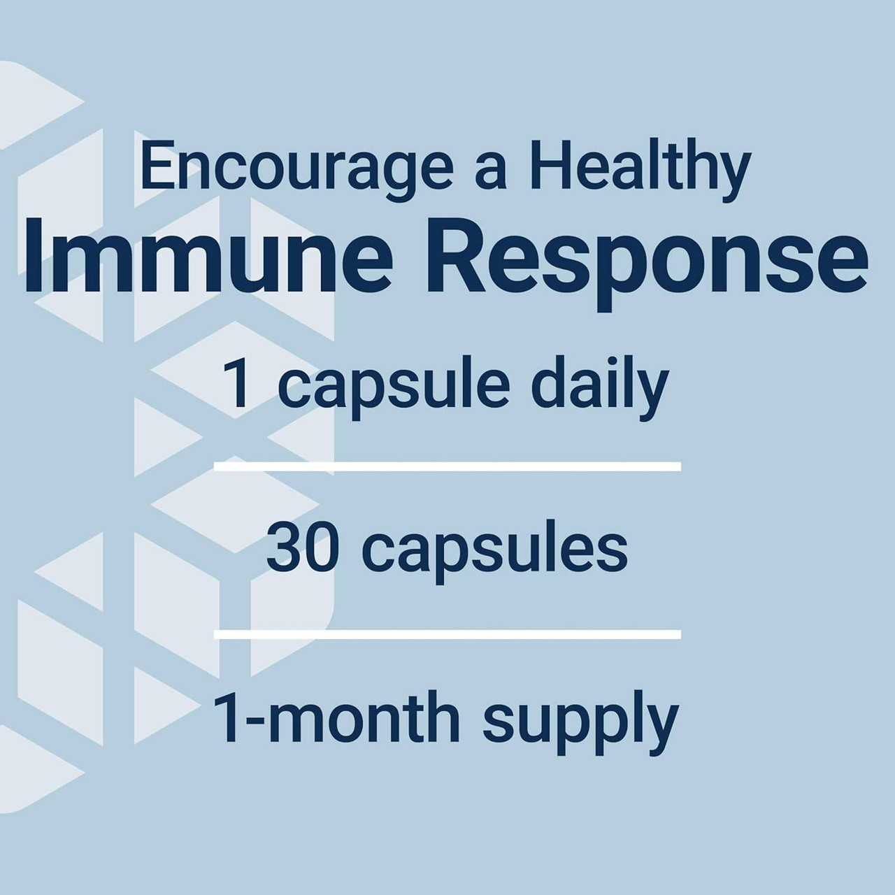 Encourage a healthy immune response graphic, 1 capsule daily, 30 capsules, 1-month supply