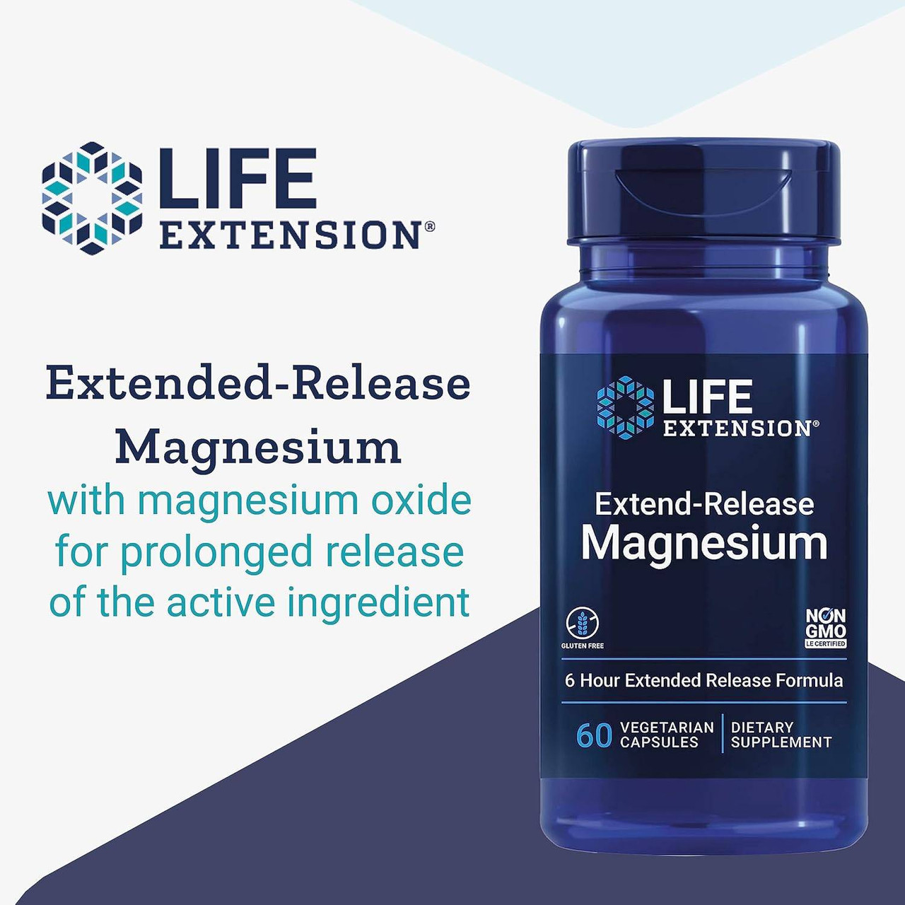 Extend-Release Magnesium bottle, magnesium oxide for prolonged release graphic