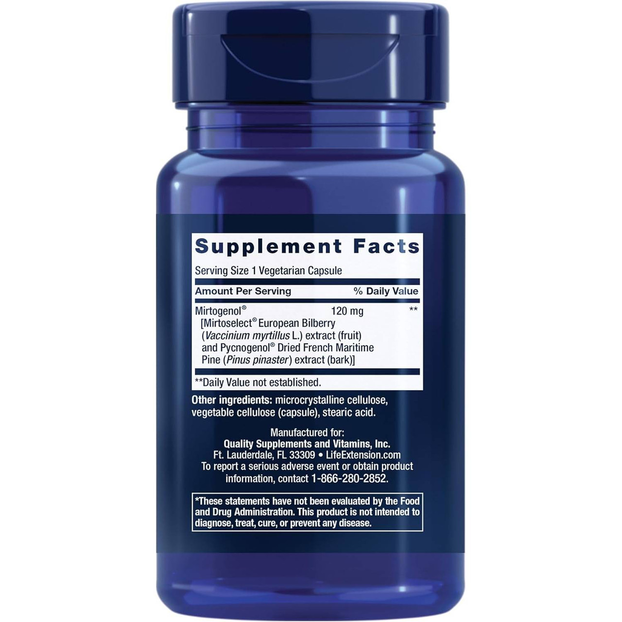 Life Extension Eye Pressure Support with Mirtogenol - 30 Capsules