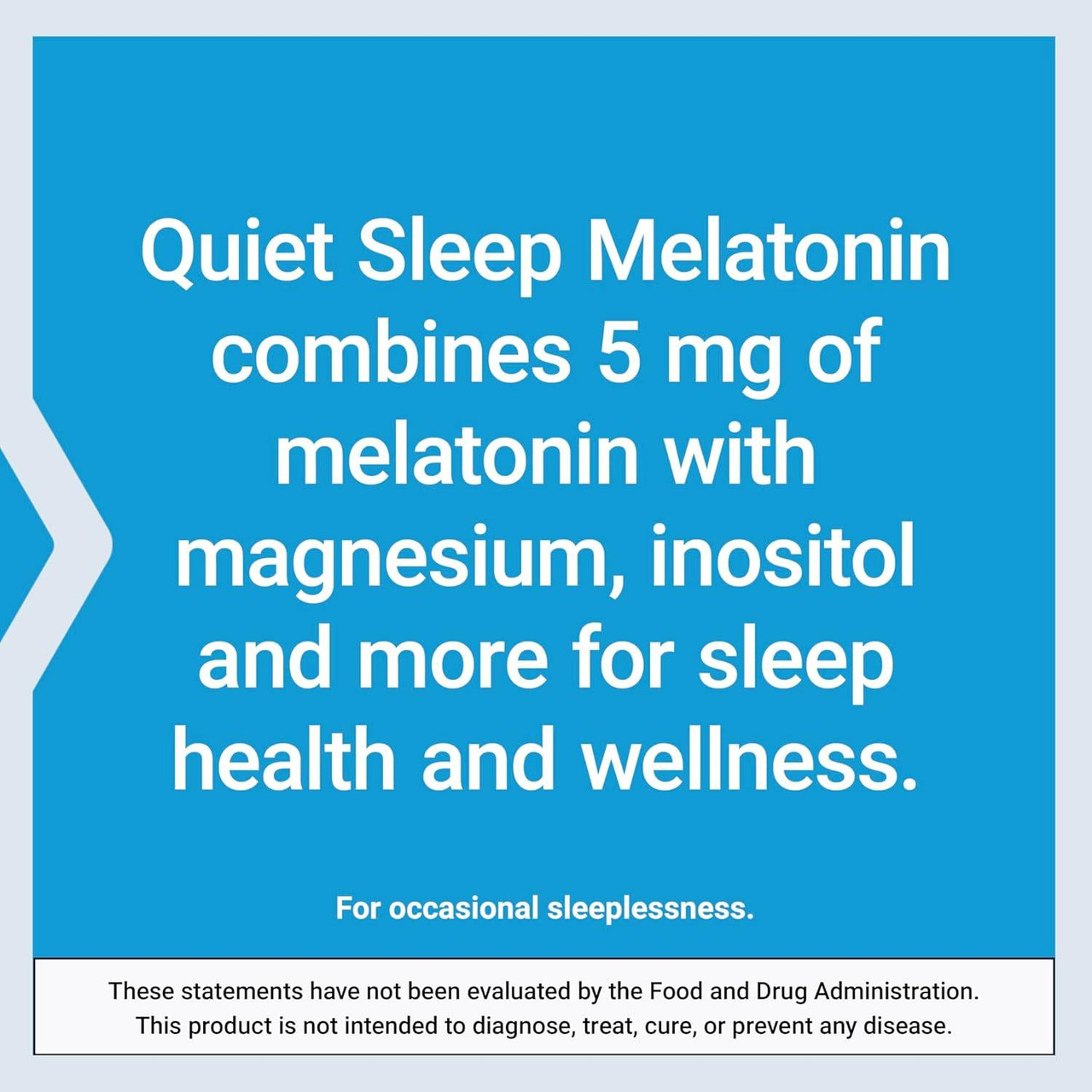 Quiet Sleep Melatonin benefits text graphic
