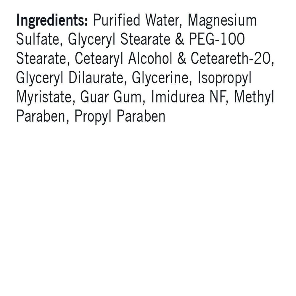Epsom Salt Cream ingredients list