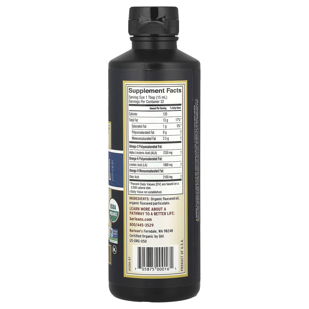 Barlean's Organic Oils Lignan Flax Oil