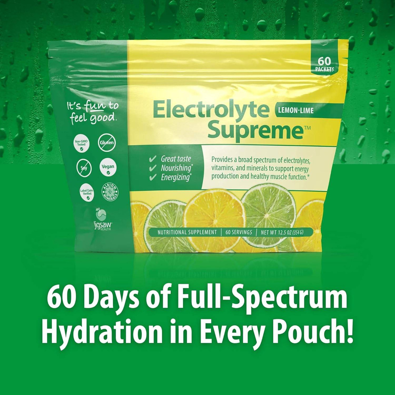 Electrolyte Supreme pouch, 60 days of full-spectrum hydration in every pouch