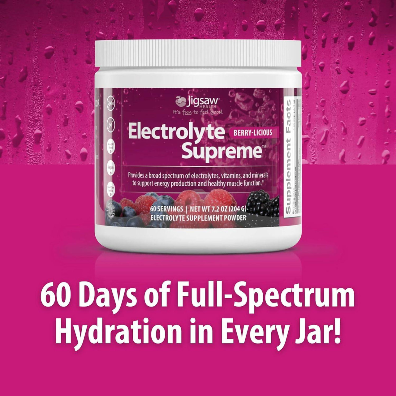 Electrolyte Supreme jar, 60 days of full-spectrum hydration in every jar