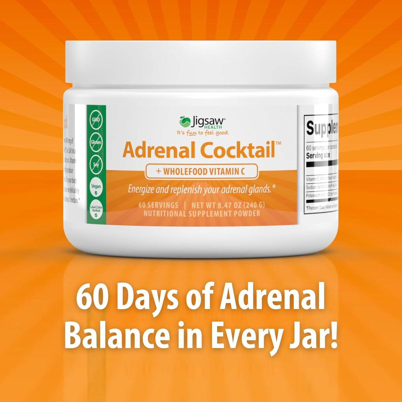 Jigsaw Health Adrenal Cocktail Powder - 240 Grams