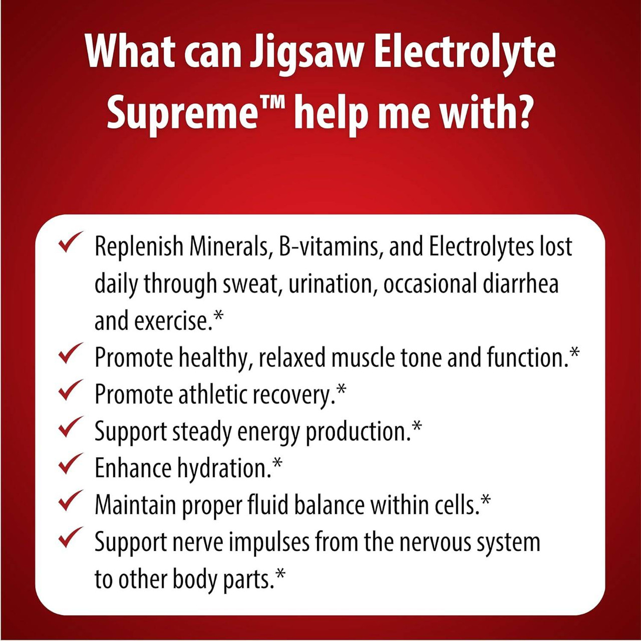 Jigsaw Health Electrolyte Supreme - Fruit Punch Packs - 60 Packets