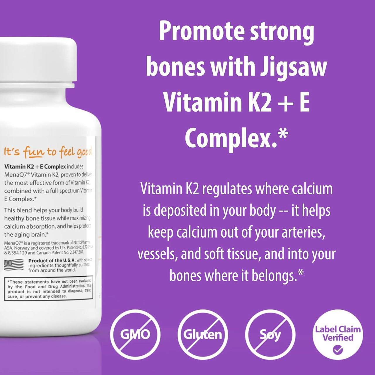 Jigsaw Health Vitamin K2 + E Complex - 60 Softgels