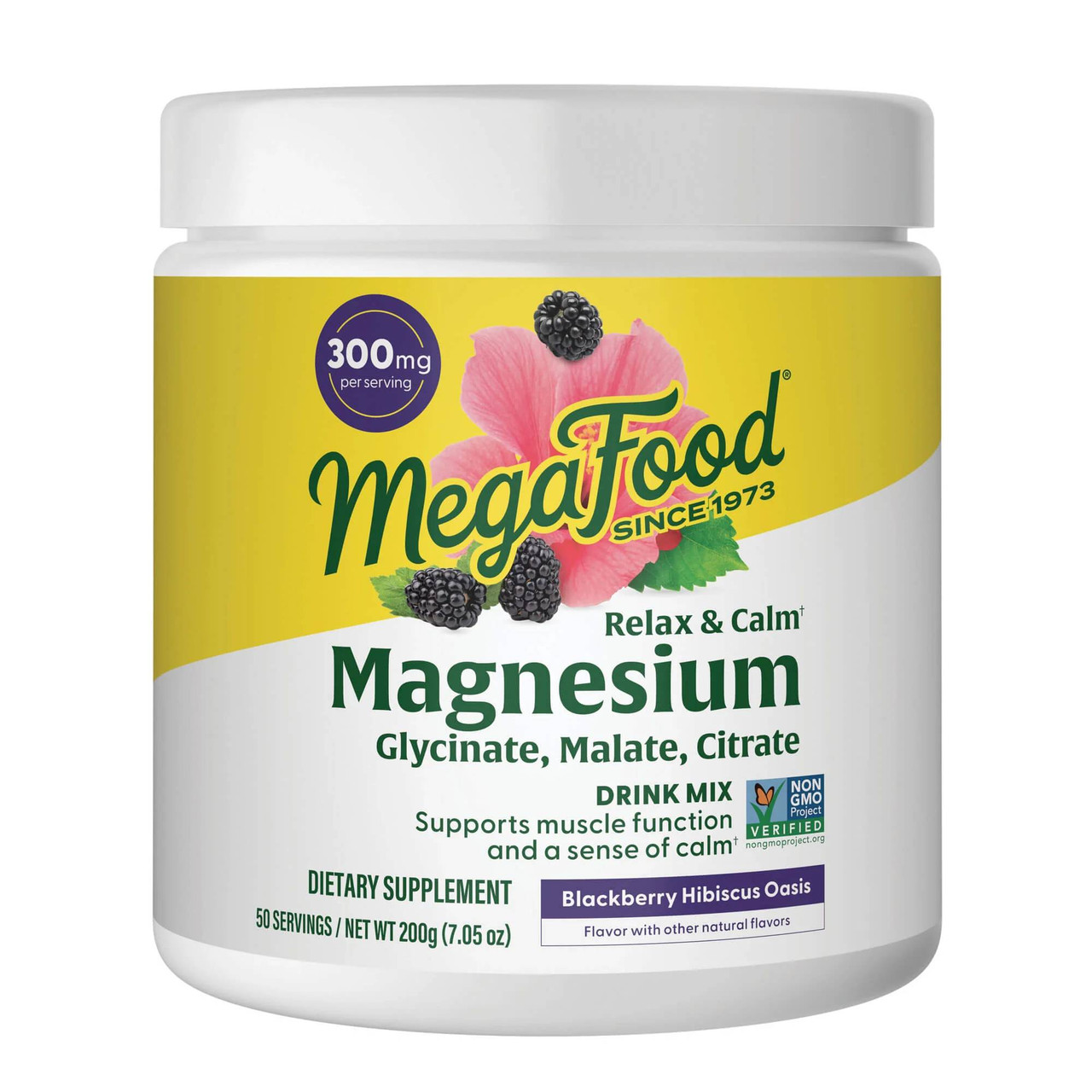 MegaFood Relax + Calm Magnesium Powder-Blackberry Hibiscus Oasis Flavor - 200 Grams MGFD01709 35.99