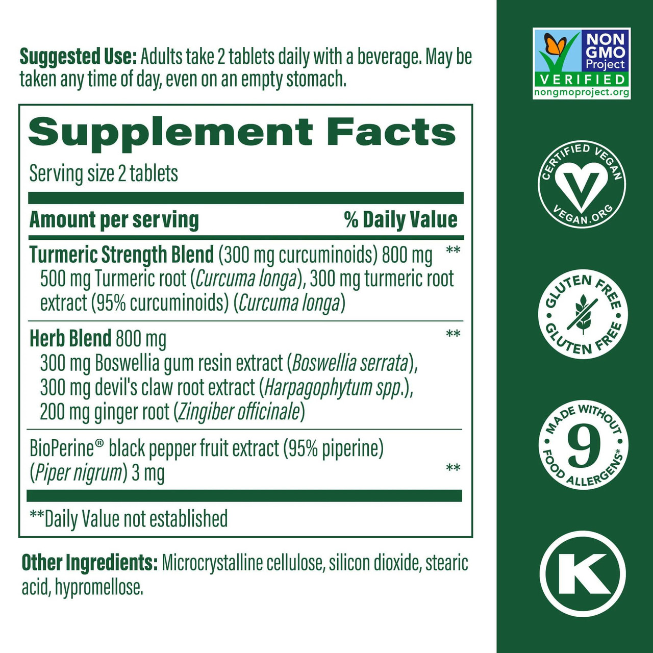 MegaFood Turmeric Curcumin Extra Strength - Joint - 60 Tablets