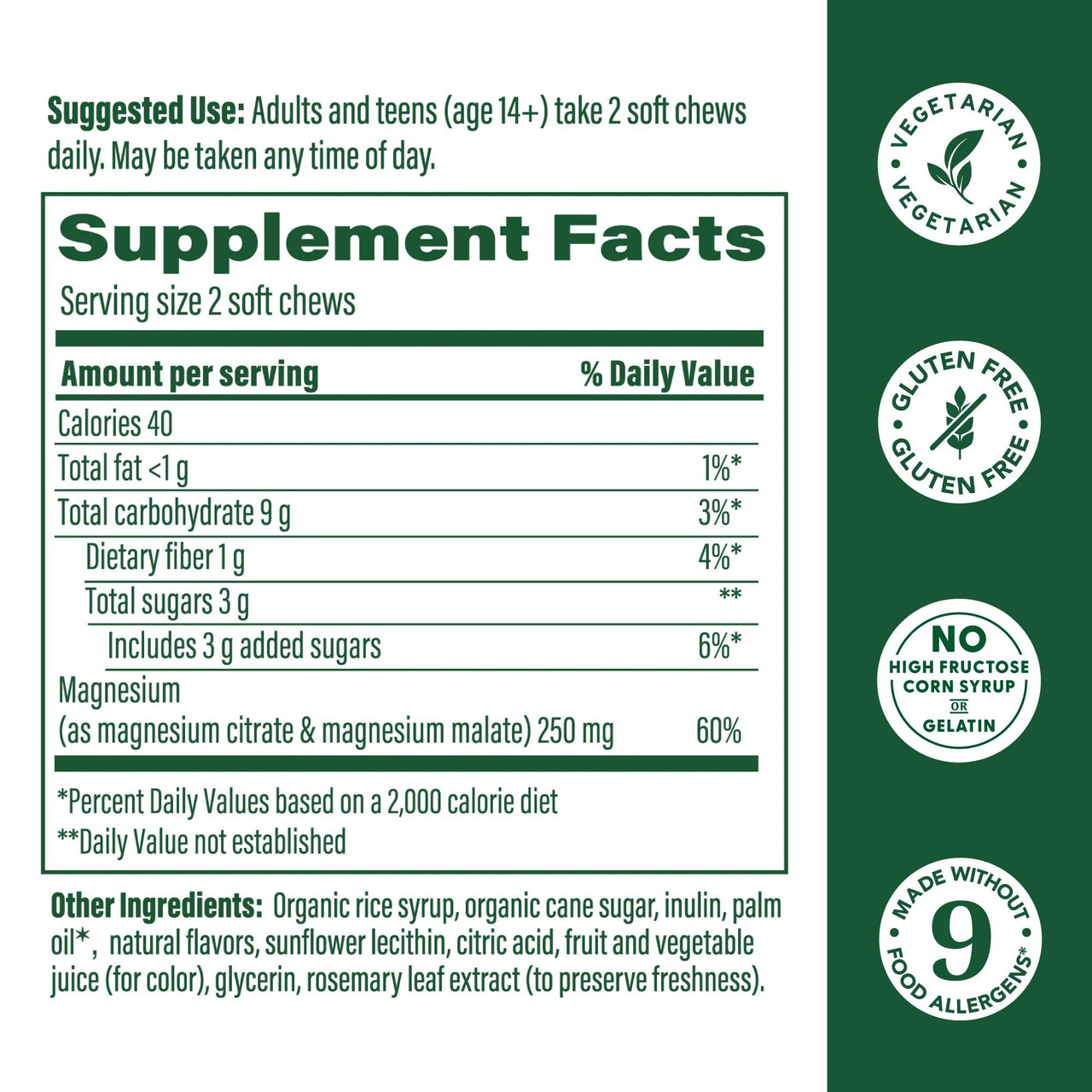 MegaFood Relax + Calm Magnesium Soft Chews - 30 Chewables
