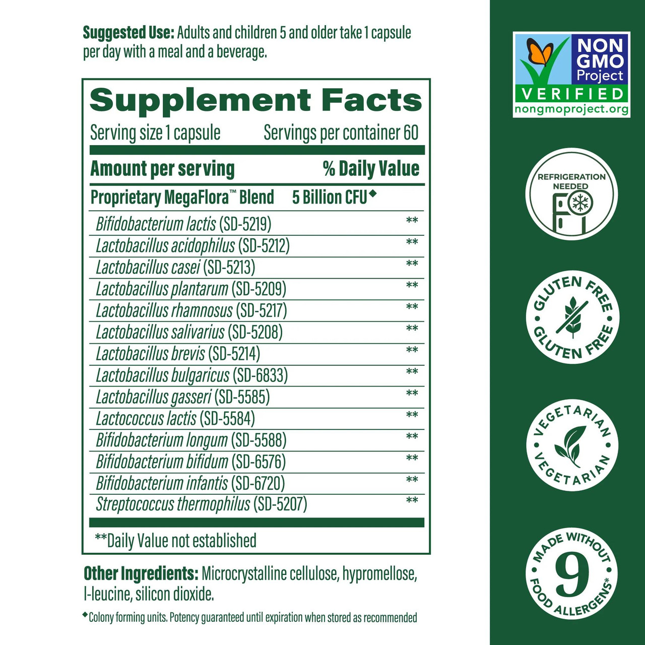 MegaFood MegaFlora Kids Probiotic - 60 Capsules