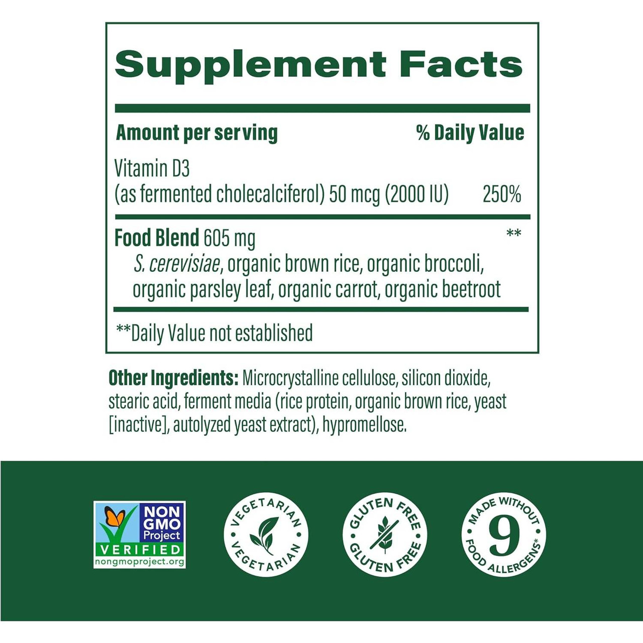 MegaFood Vitamin D3 2000IU