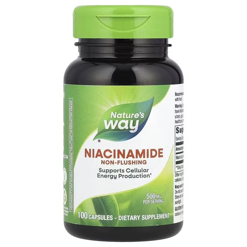 Nature's Way Niacinamide non-flushing 500 mg 100 capsule bottle