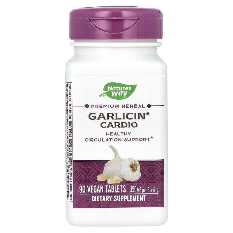 Nature's Way Garlicin Cardio 90 vegan tablets bottle