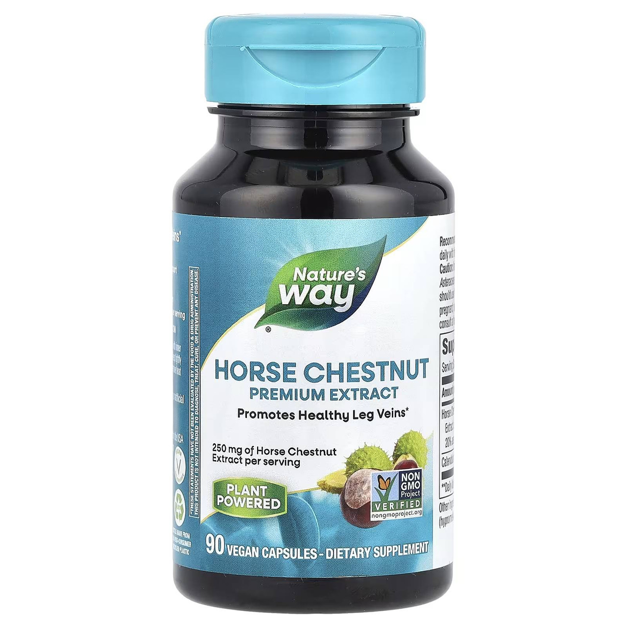 Nature's Way Horse Chestnut Premium Extract 90 vegan capsules bottle