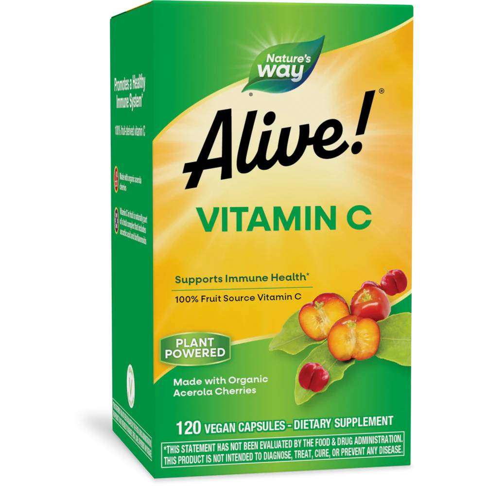 Nature's Way Alive! Organic Vitamin C - 120 Capsules NTWY51426 30.99