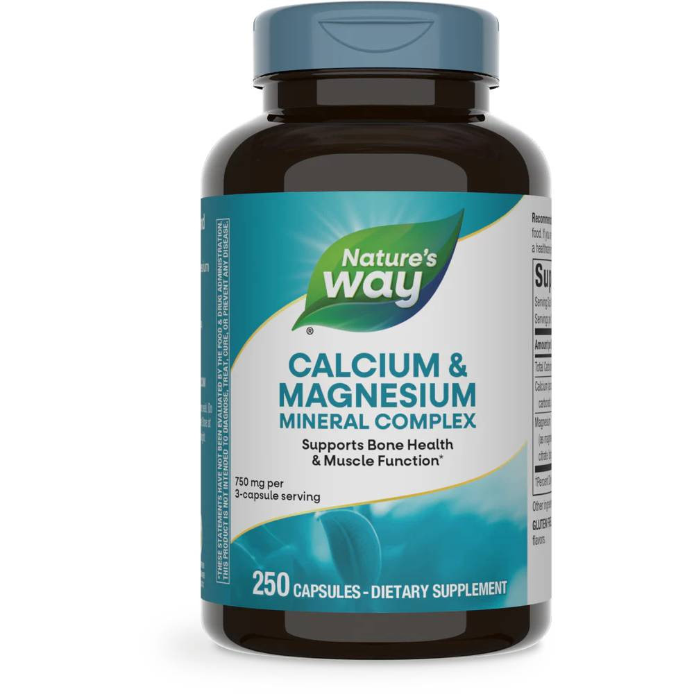 Nature's Way Calcium & Magnesium - 250 Capsules NTWY13111 24.99