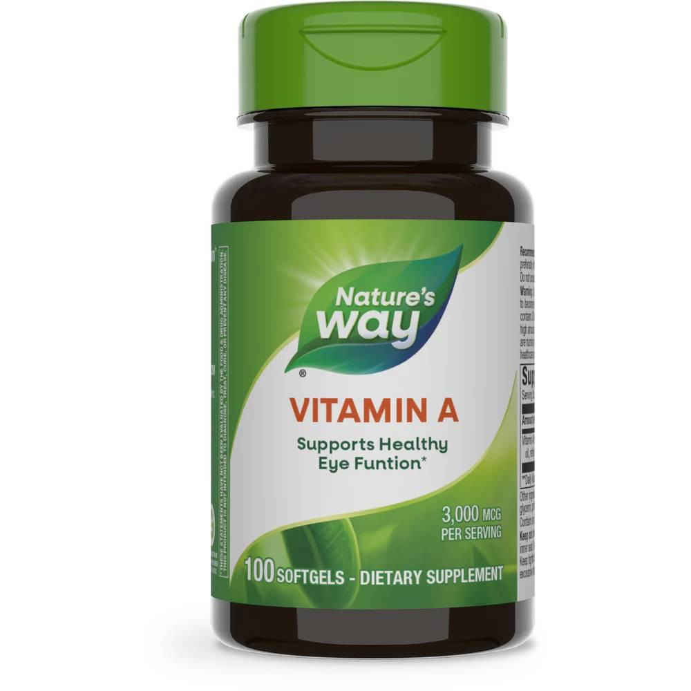 Nature's Way Vitamin A 3,000mcg - 100 Softgels NTWY01101 9.99