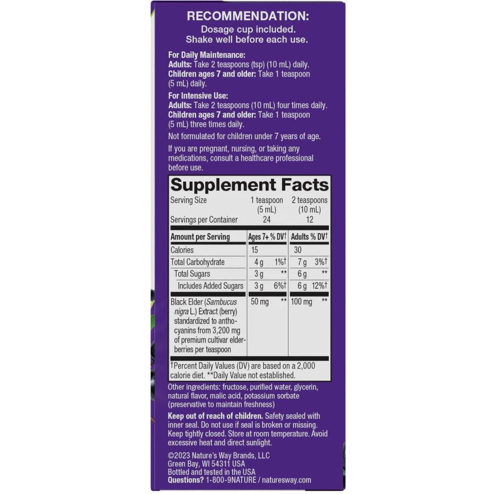 Nature's Way Sambucus Original Syrup - 120 Milliliters