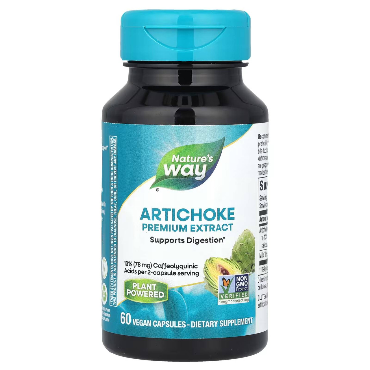 Nature's Way Artichoke Premium Extract 60 capsules bottle