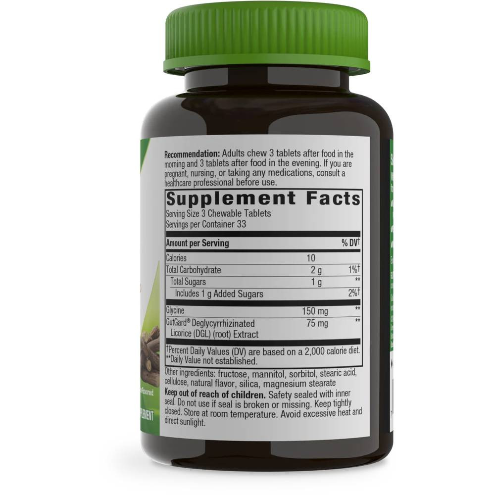 Nature's Way DGL Chewable - 100 Tablets