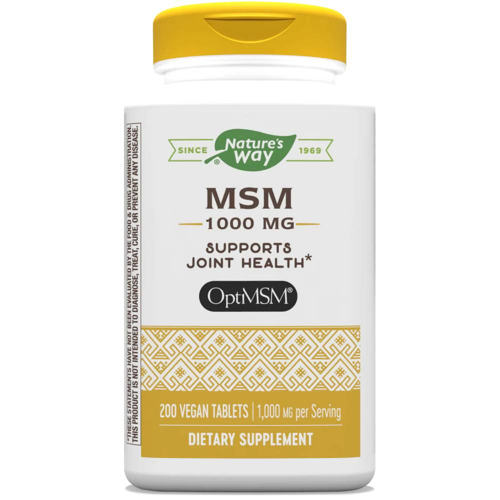 Nature's Way MSM 1000mg - 200 Tablets NTWY51334 24.99