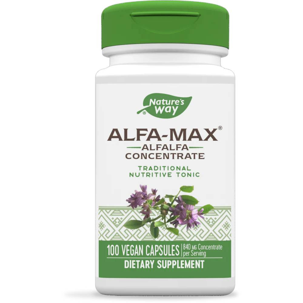 Nature's Way Alfa-Max Alfalfa-Concentrate 100 vegan capsules bottle