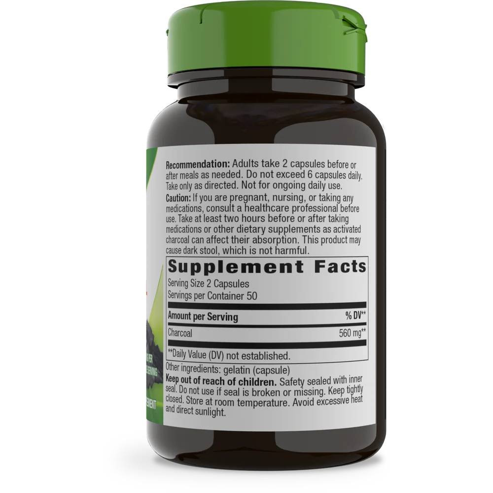 Nature's Way Charcoal Activated - 100 Capsules