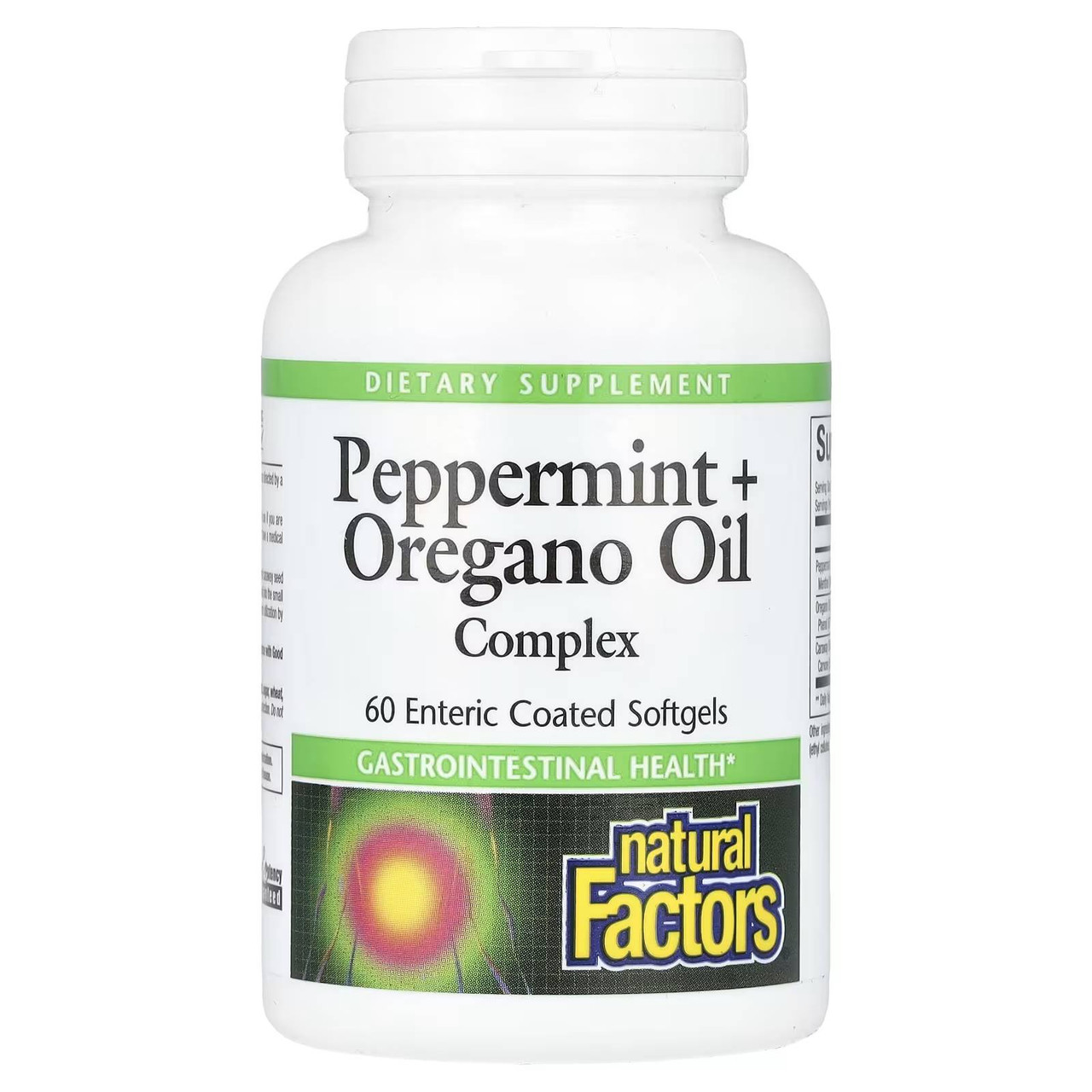Natural Factors Peppermint & Oregano Oil - 60 Softgels