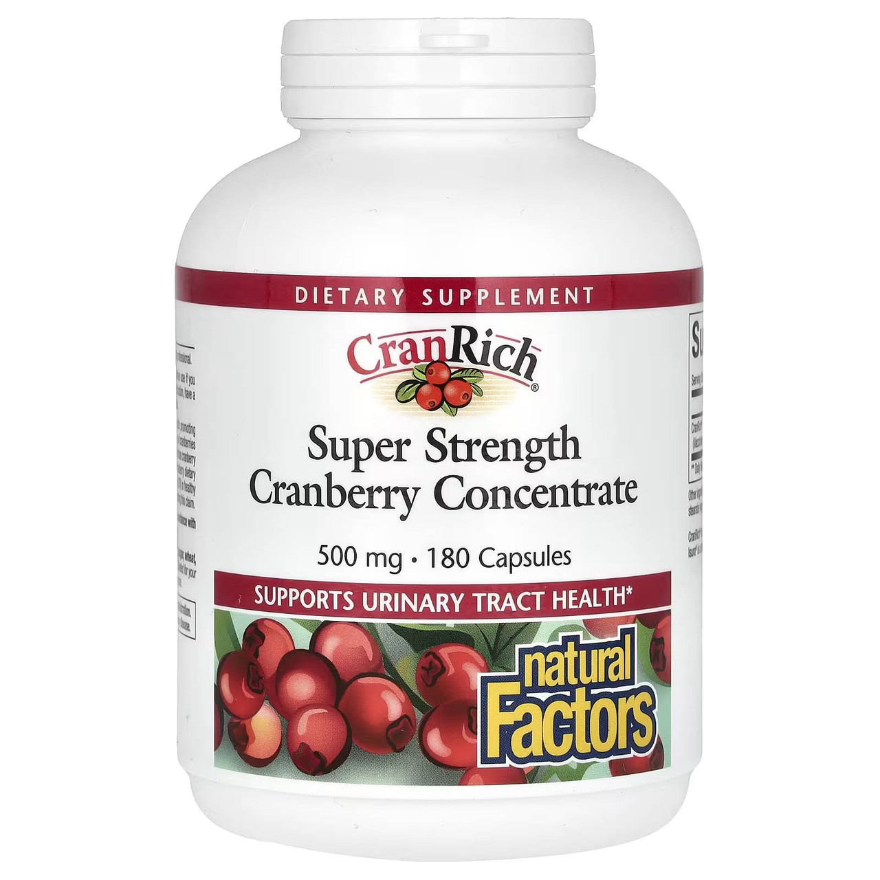 Natural Factors CranRich 500 mg - 180 Capsules