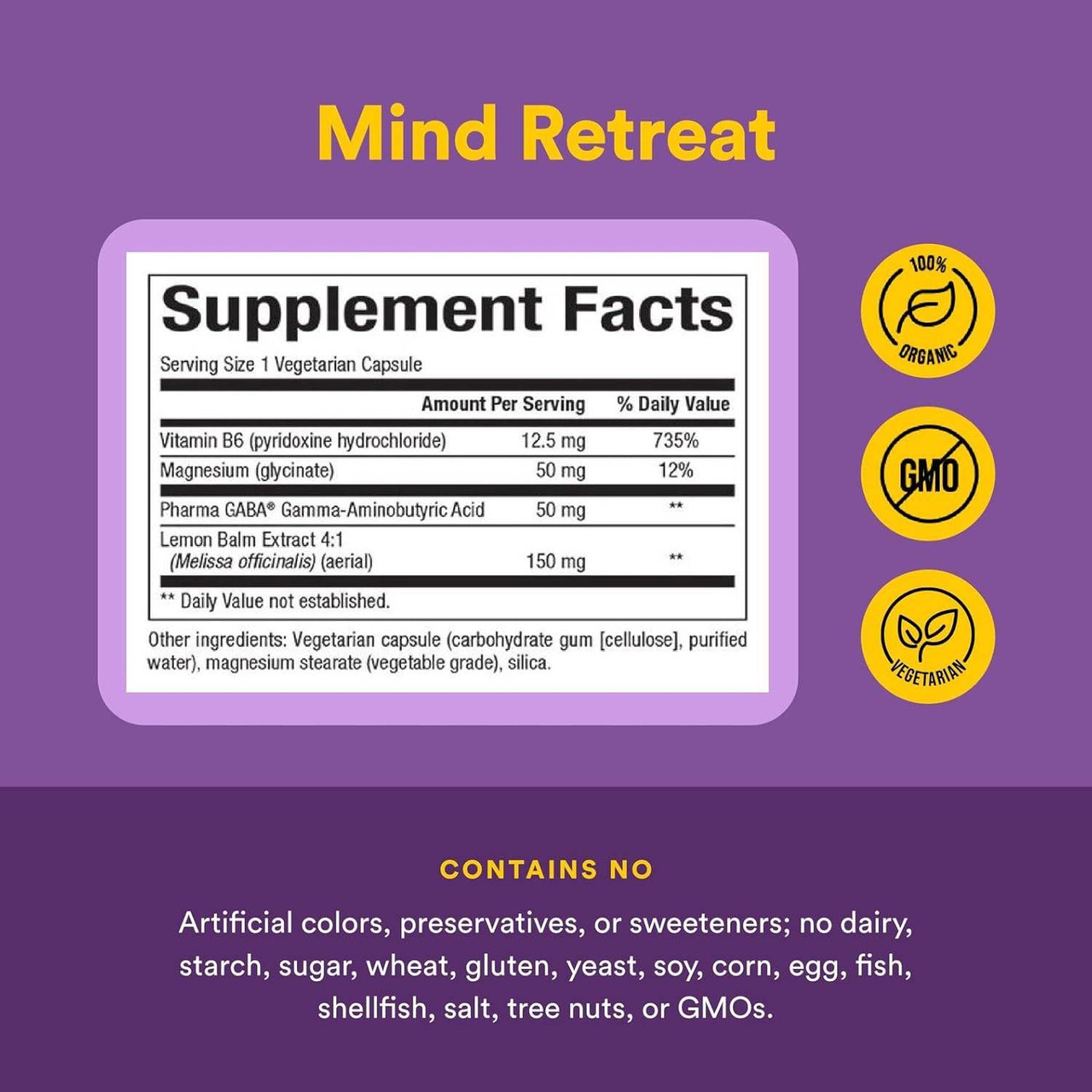 Natural Factors Stress Relax Mind Retreat - 60 Capsules