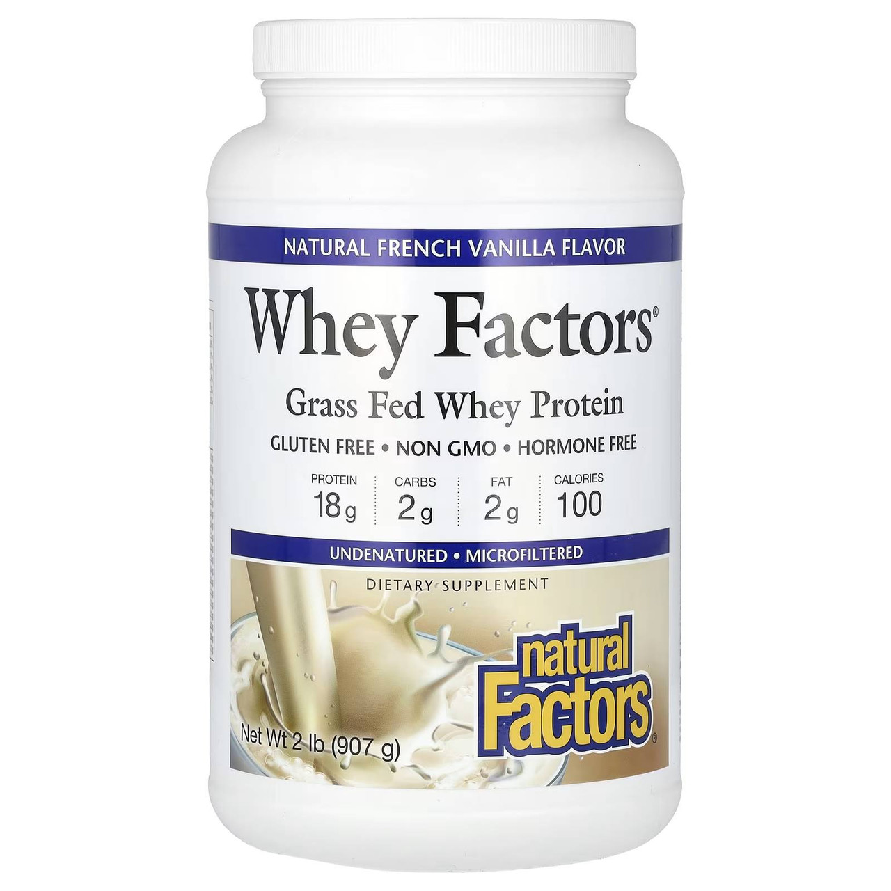 Natural Factors Whey Factors Protein Powder - French Vanilla