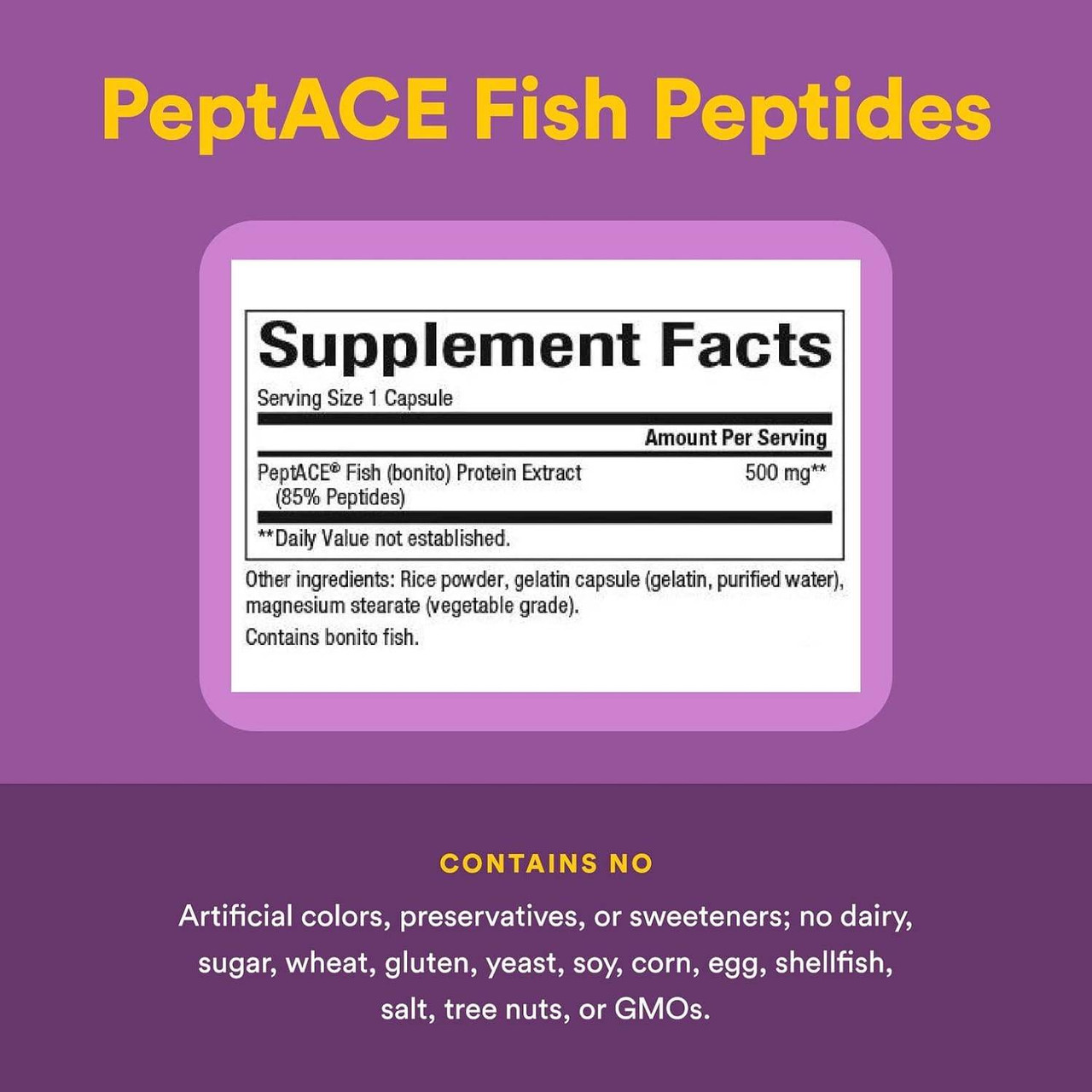 Natural Factors PeptACE Peptides - 90 Capsules