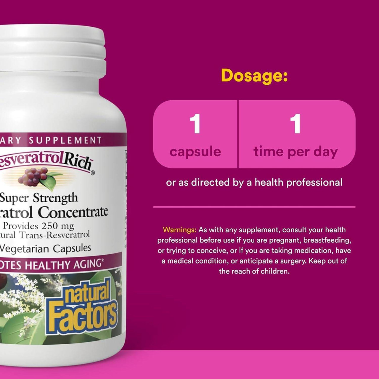 Natural Factors Resveratrol Concentrate - 60 Capsules